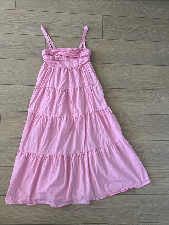 Hello Molly Dresses & Skirts - Hello Molly Knock Knock Pink Ruched Tiered Maxi Sundress size small